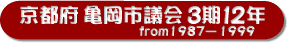 市議会３期１２年